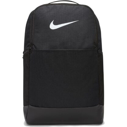 Nike, Rucsac unisex cu imprimeu logo Brasilia 9.5 -24L, Negru, 24 l