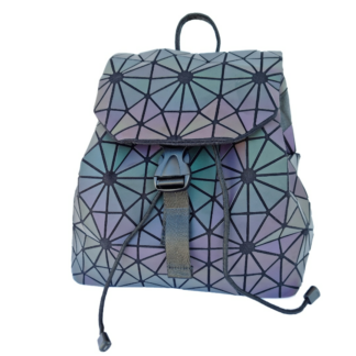 Rucsac dama cu forme geometrice 3d, holografic, 26x25x12cm