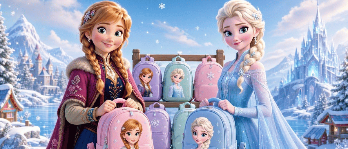 Ghiozdan Ana si Elsa ❤️ Modele Frozen fete Gradinita/Scoala